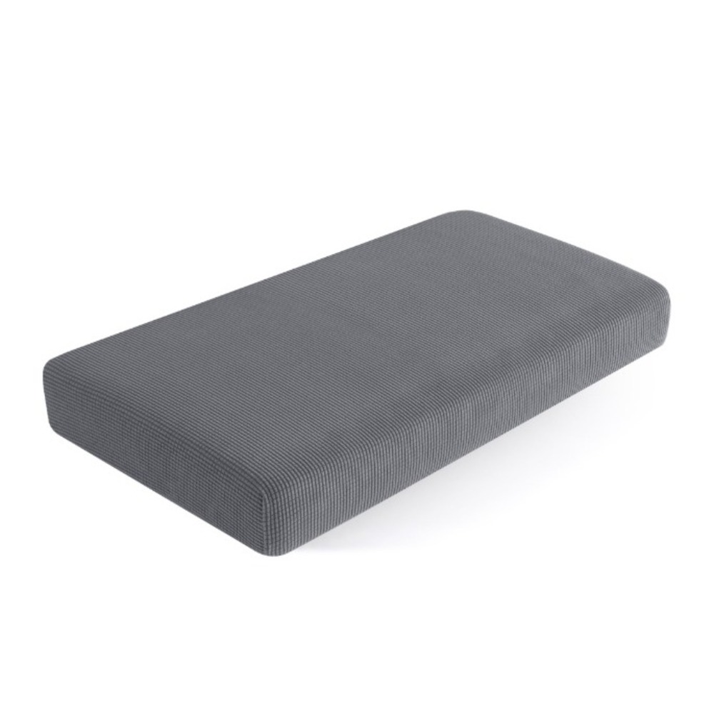 Subrtex Spandex Elastic Sofa Cushion Cover Light Gray Waffle Textured Slipcover - Picture 7 of 7